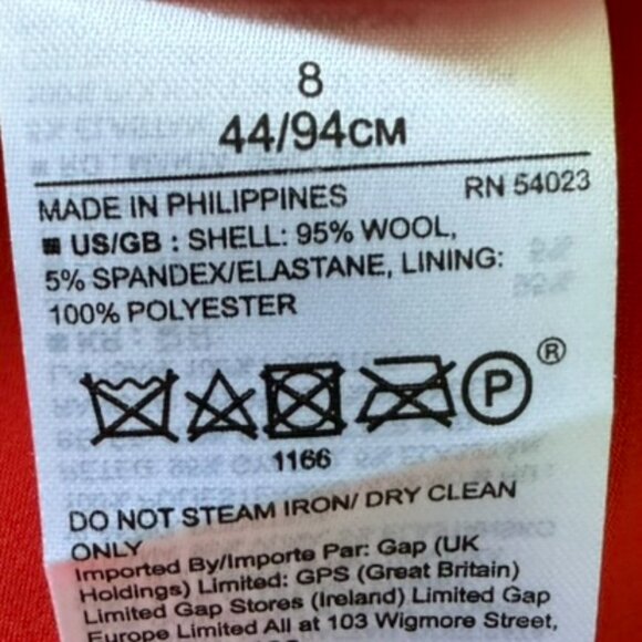 Banana Republic | Lightweight Wool Orange Sleeveless Fit & Flare Dress Sz 8 - Picture 7 of 7